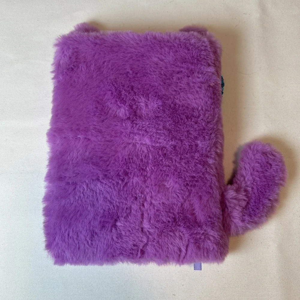 Fuzzy Novelty Purple Fox Notebook Matching Pen Diary Writing Book Animal 1689